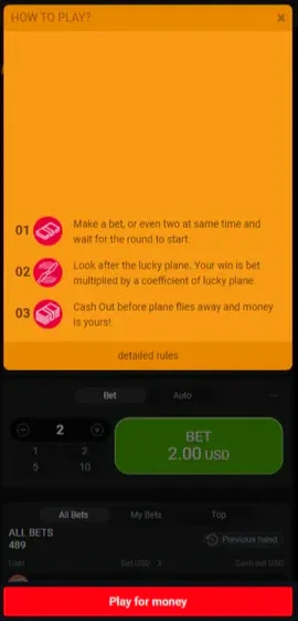 Aviator Game Screenshot on Mobile 1